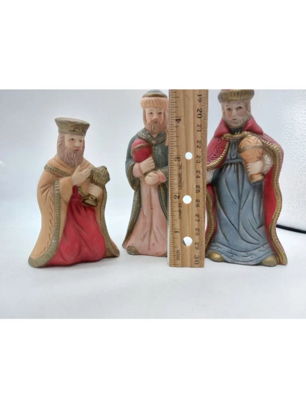 Nativity Figures Three Wise Men Magi Set of 3 Ceramic